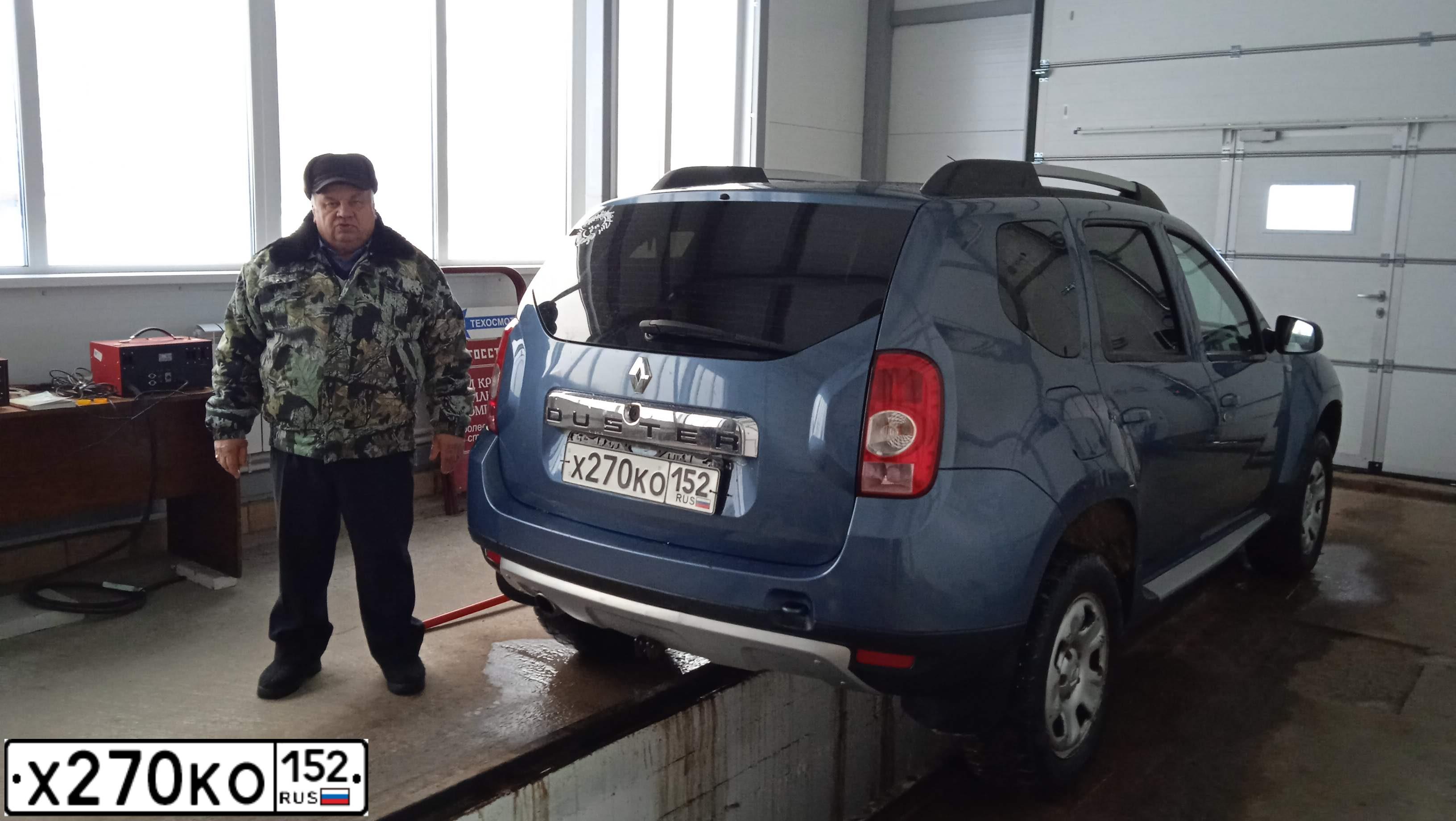 Фото автомобиля RENAULT DUSTER, 2013 — госномер М797ОЕ152. Цвет: синий