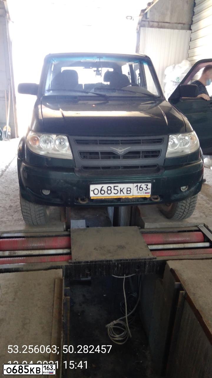 Фото автомобиля UAZ 3163 PATRIOT, 2007 — госномер О685КВ163. Цвет: АМУЛЕТ МЕТАЛЛИК