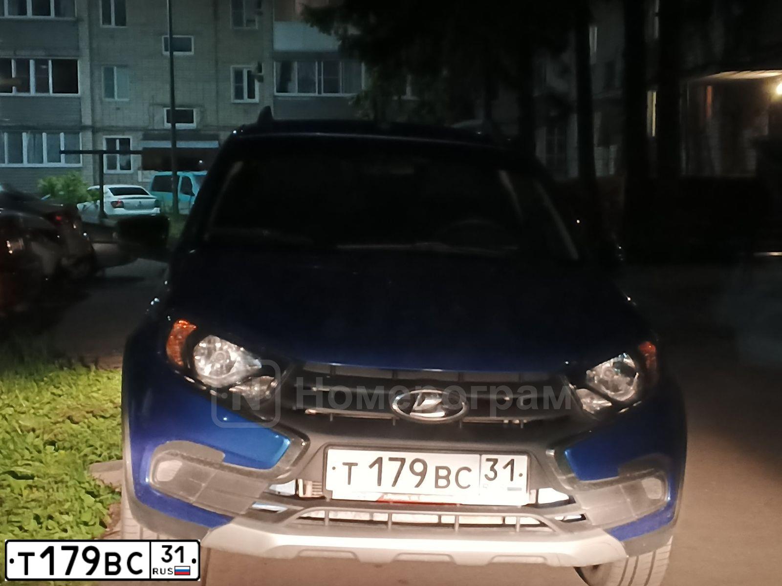 Фото автомобиля LADA 2194 GRANTA, 2019 — госномер Т179ВС31. Цвет: ЯРКО СИНИЙ