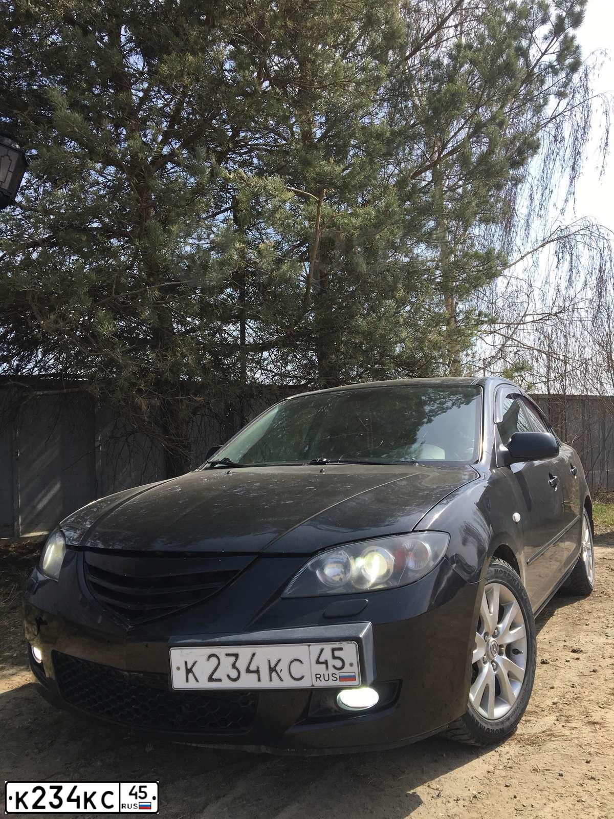 Фото автомобиля MAZDA 3, 2007 — госномер У483АЕ196. Цвет: ЧЕРНЫЙ