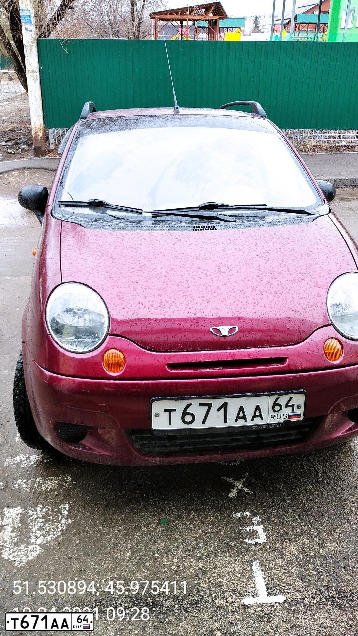 Фото автомобиля DAEWOO MATIZ, 2010 — госномер М071СН164. Цвет: СПЕЛАЯ ВИШНЯ