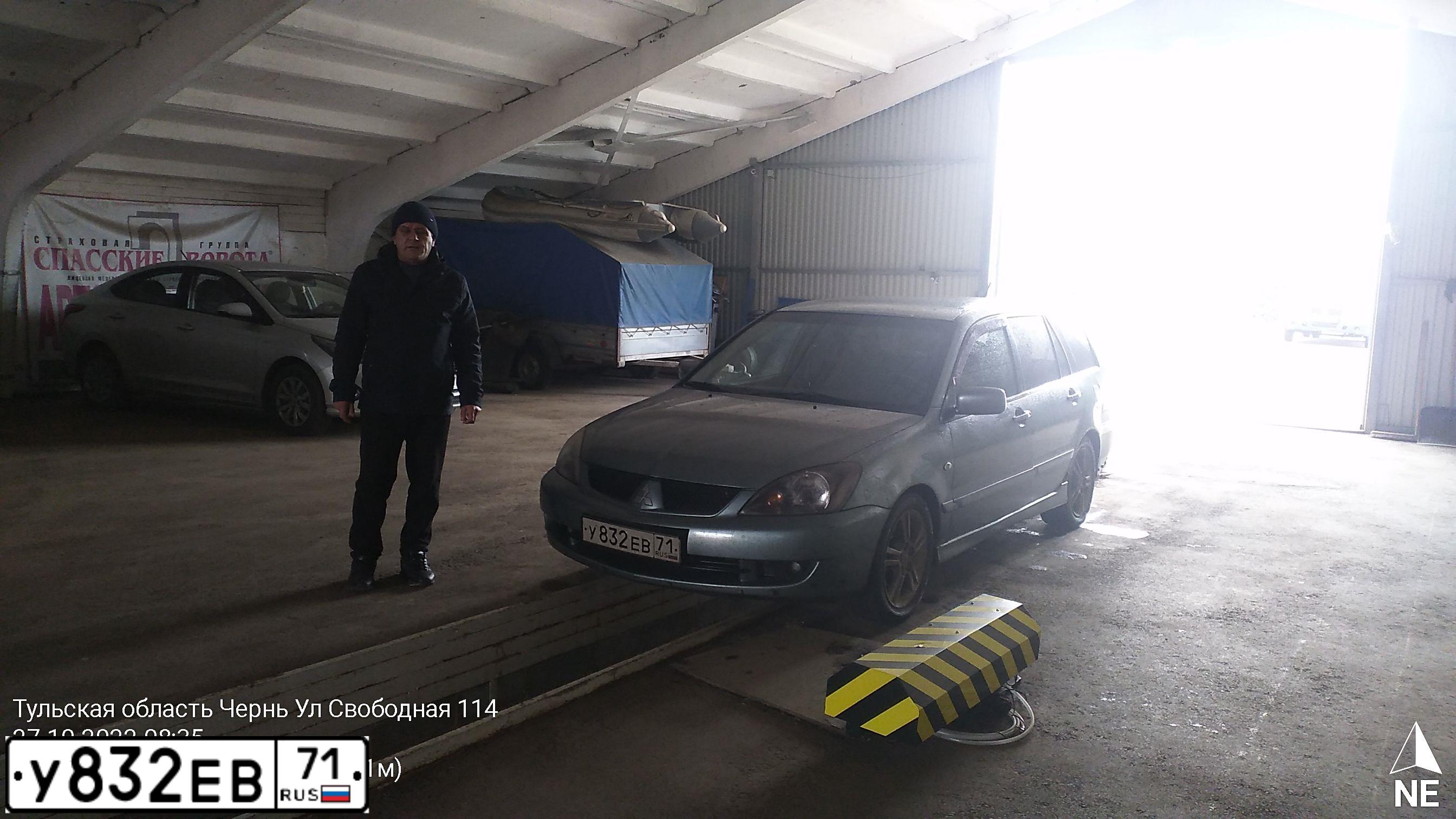 Фото автомобиля MITSUBISHI LANCER, 2007 — госномер О682ЕА71. Цвет: ЗЕЛЕНЫЙ