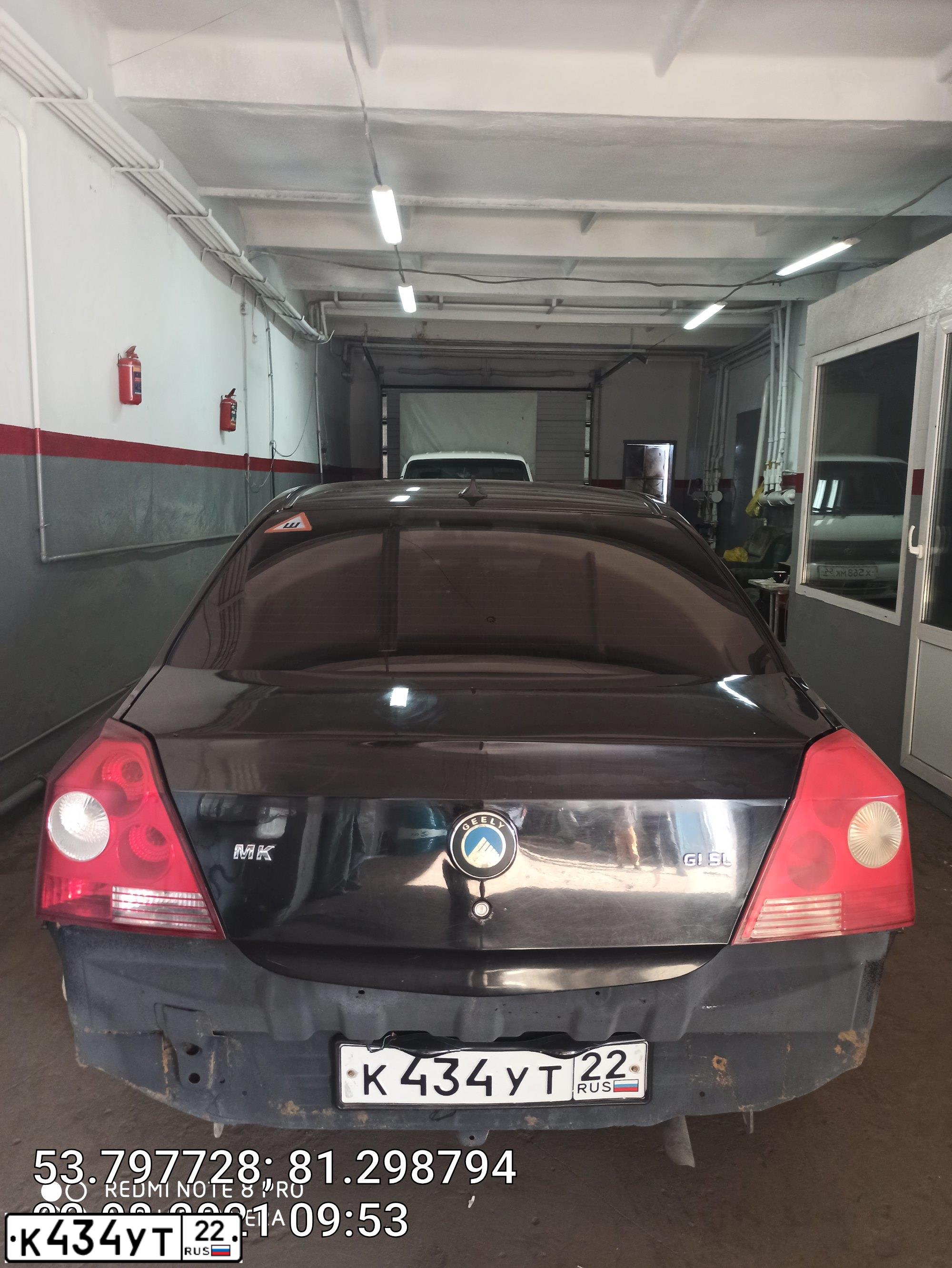 Фото автомобиля GEELY MK, 2008 — госномер К434УТ22. Цвет: ЧЕРНЫЙ
