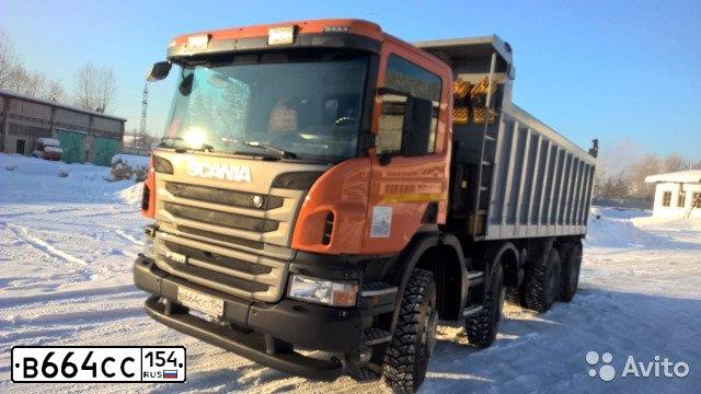 Фото автомобиля SCANIA P8X400, 2012 — госномер Х891ОВ142. Цвет: Оранжевый