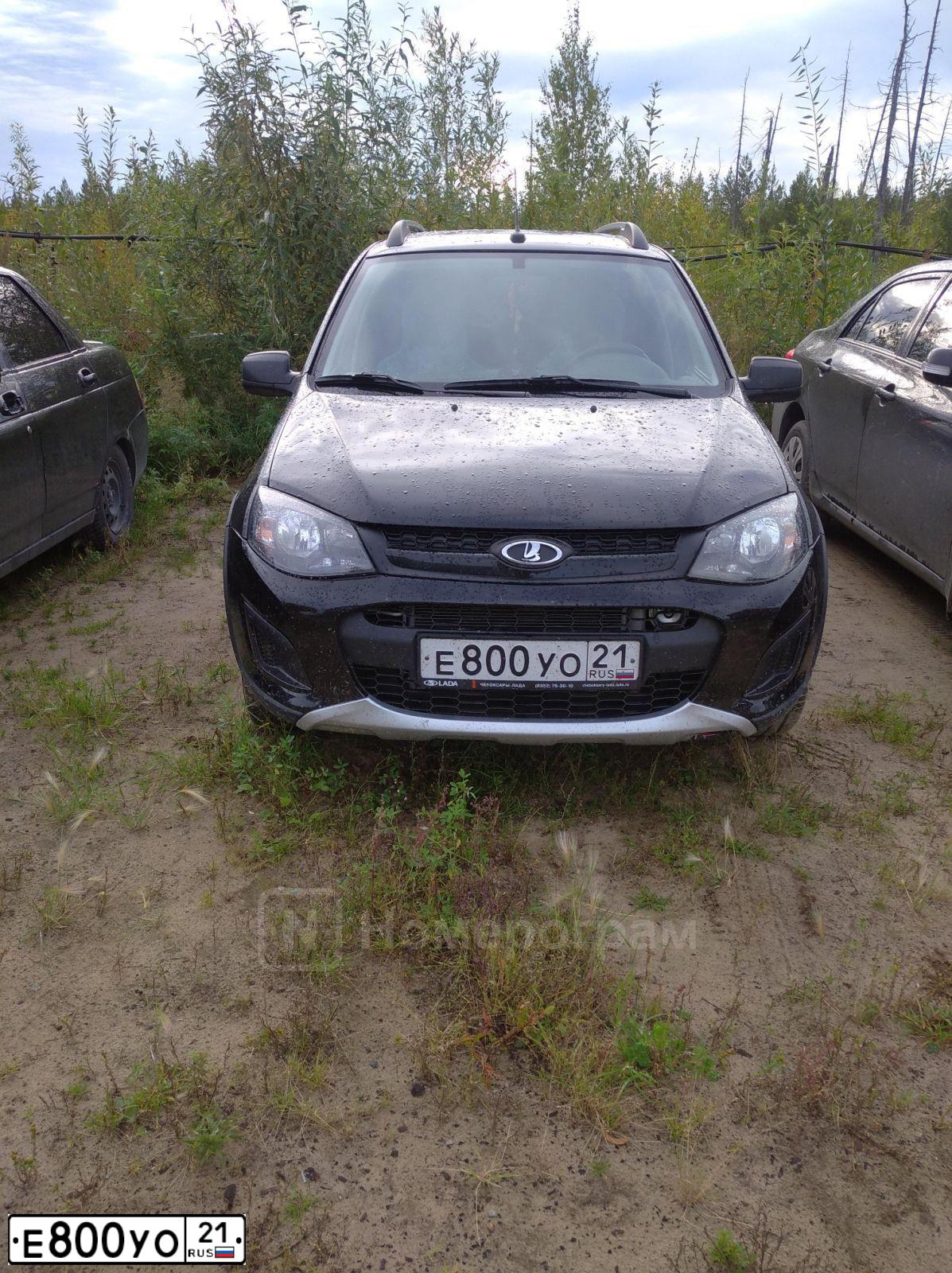 Фото автомобиля LADA 2194 KALINA, 2018 — госномер Е800УО21. Цвет: ЧЕРНЫЙ