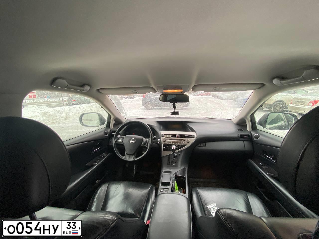 Фото автомобиля LEXUS RX, 2011 — госномер О054НУ33. Цвет: ЧЕРНЫЙ