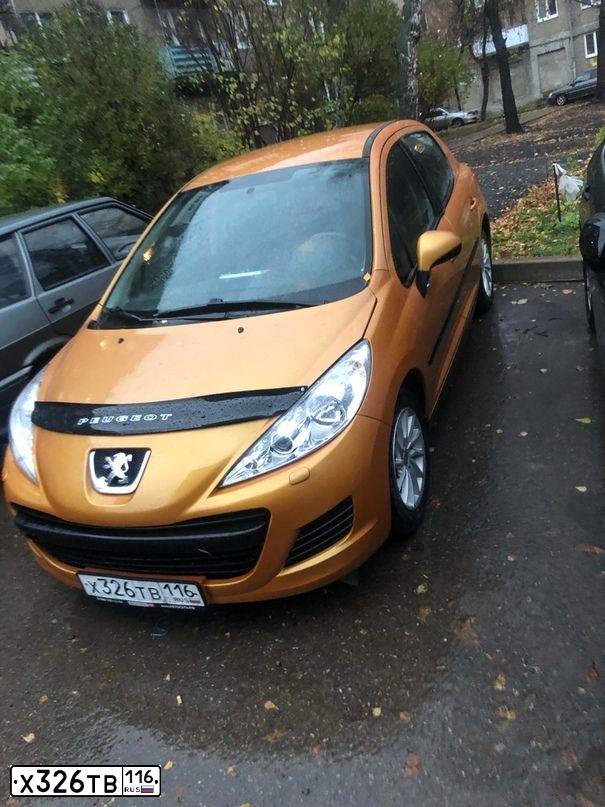 Фото автомобиля PEUGEOT T 207, 2008 — госномер А871ХВ702. Цвет: Оранжевый