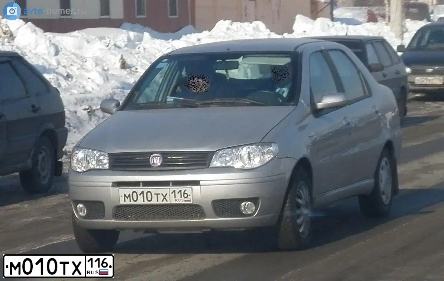 Фото автомобиля FIAT ALBEA, 2009 — госномер М010ТХ116. Цвет: СЕРЫЙ СТАЛЬНОЙ