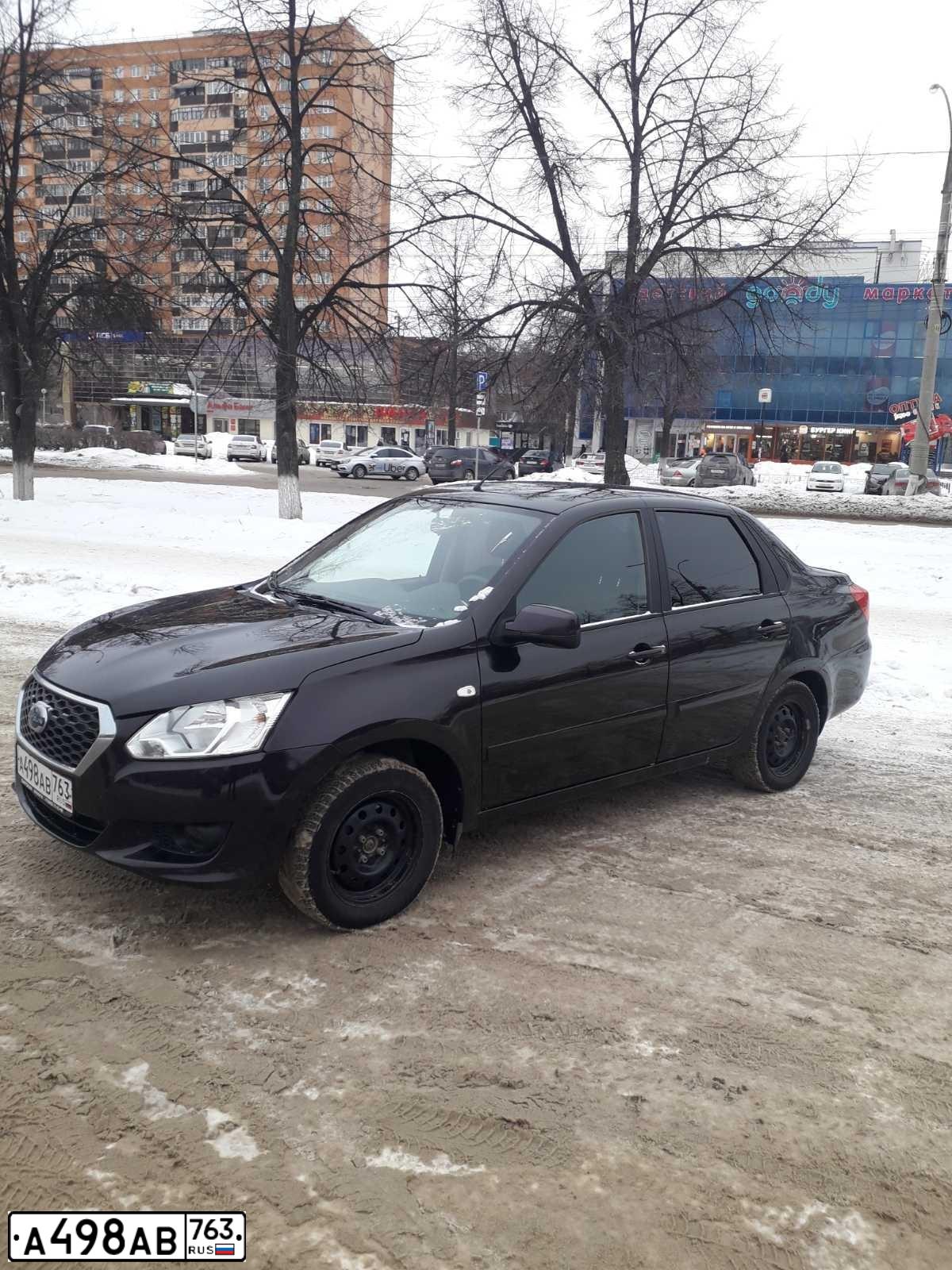 Фото автомобиля DATSUN ON-DO, 2017 — госномер М898КС164. Цвет: Коричневый
