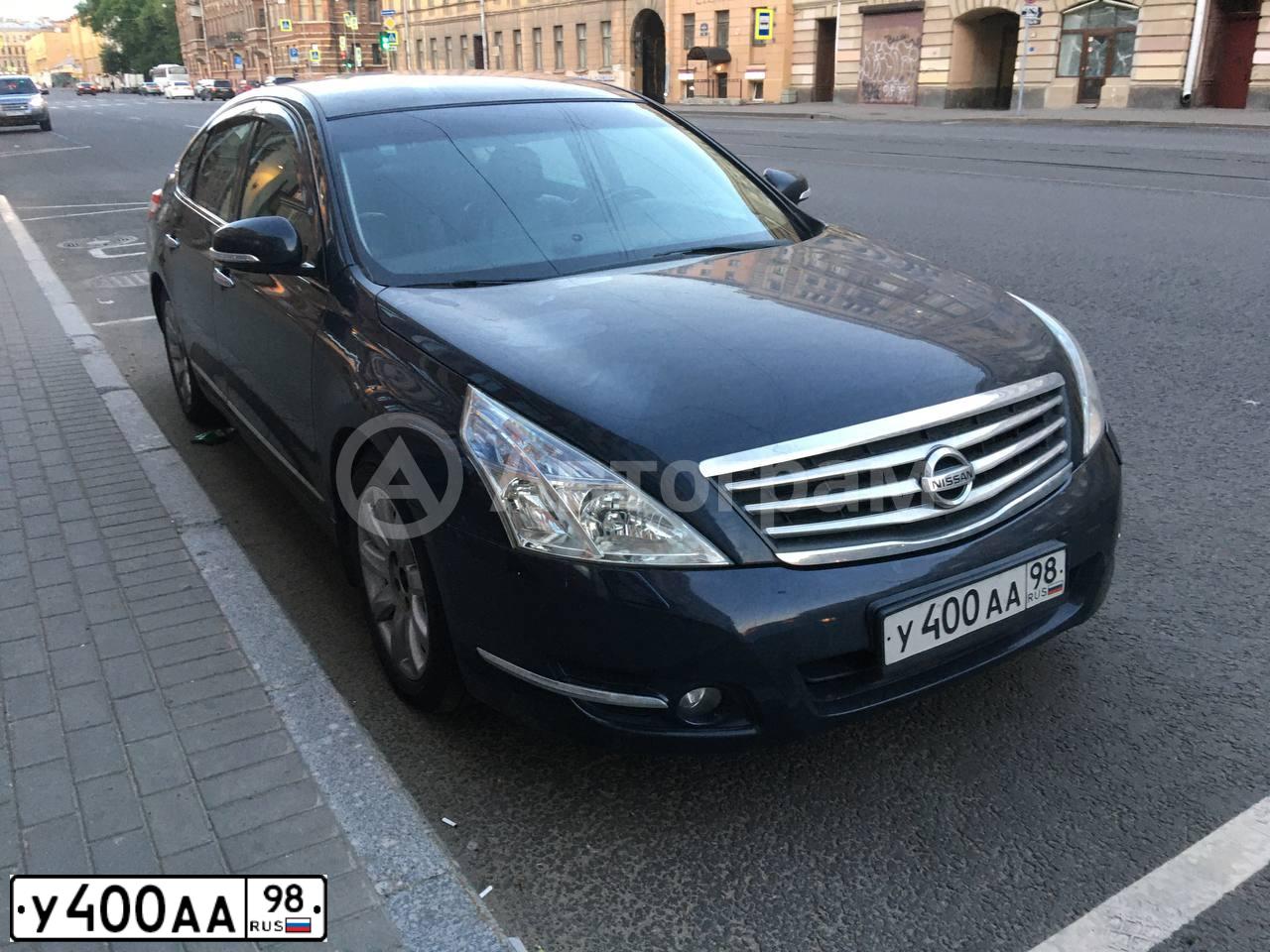 Фото автомобиля NISSAN TEANA, 2008 — госномер У400АА98. Цвет: ЧЕРНЫЙ