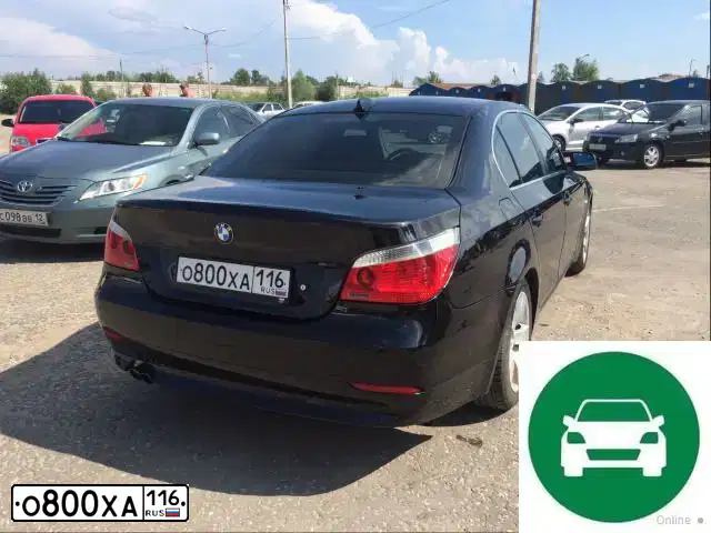 Фото автомобиля BMW SERIE 5, 2006 — госномер О800ХА116. Цвет: ЧЕРНЫЙ