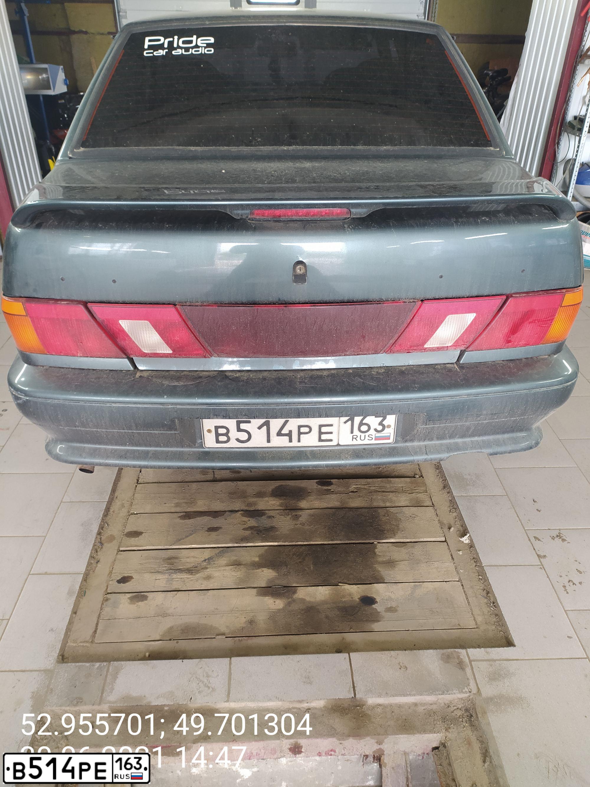 Фото автомобиля LADA 2115 SAMARA, 2007 — госномер К218УТ763. Цвет: Серо-сине-зеленый