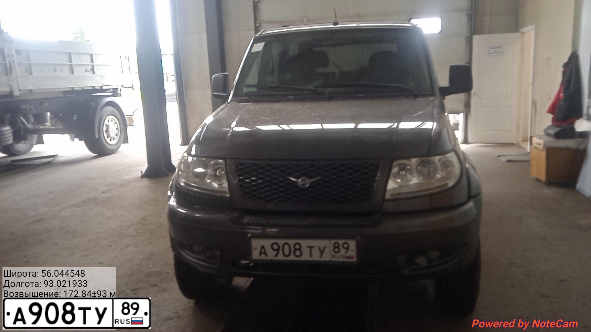Фото автомобиля UAZ PATRIOT, 2014 — госномер А191СН124. Цвет: Коричневый