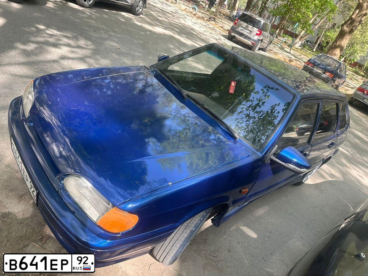 Фото автомобиля LADA 2114 SAMARA, 2005 — госномер В641ЕР92. Цвет: сине-зеленый