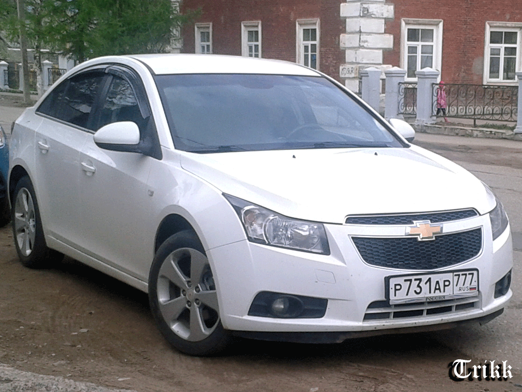 Фото автомобиля CHEVROLET CRUZE, 2012 — госномер В065СС69. Цвет: Белый