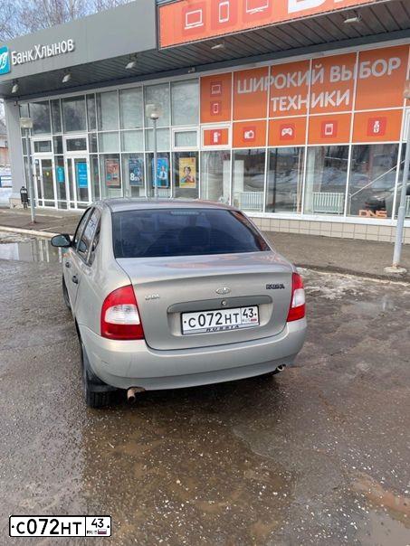 Фото автомобиля LADA 1118 KALINA, 2007 — госномер С072НТ43. Цвет: БЕЖЕВО-СЕРЫЙ