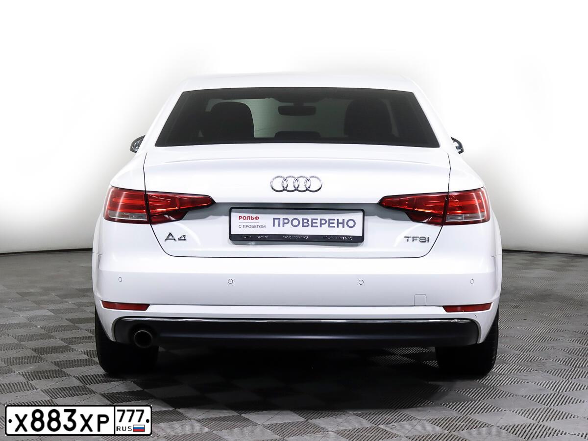 Фото автомобиля AUDI A4, 2016 — госномер М464ТО702. Цвет: Белый