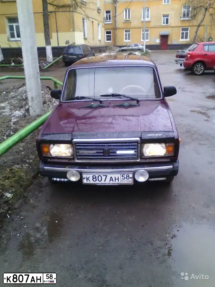 Фото автомобиля LADA 2107 LADA, 2006 — госномер К807АН58. Цвет: ТЕМНО-ВИШНЕВЫЙ