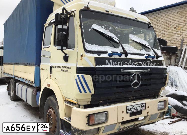 Фото автомобиля МЕРСЕДЕС БЕНЦ 1850L, 1993 — госномер С557СА57. Цвет: БЕЖЕВЫЙ