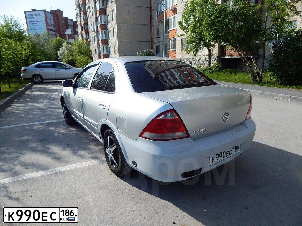 Фото автомобиля NISSAN ALMERA, 2012 — госномер С427КХ72. Цвет: СЕРЕБРИСТЫЙ