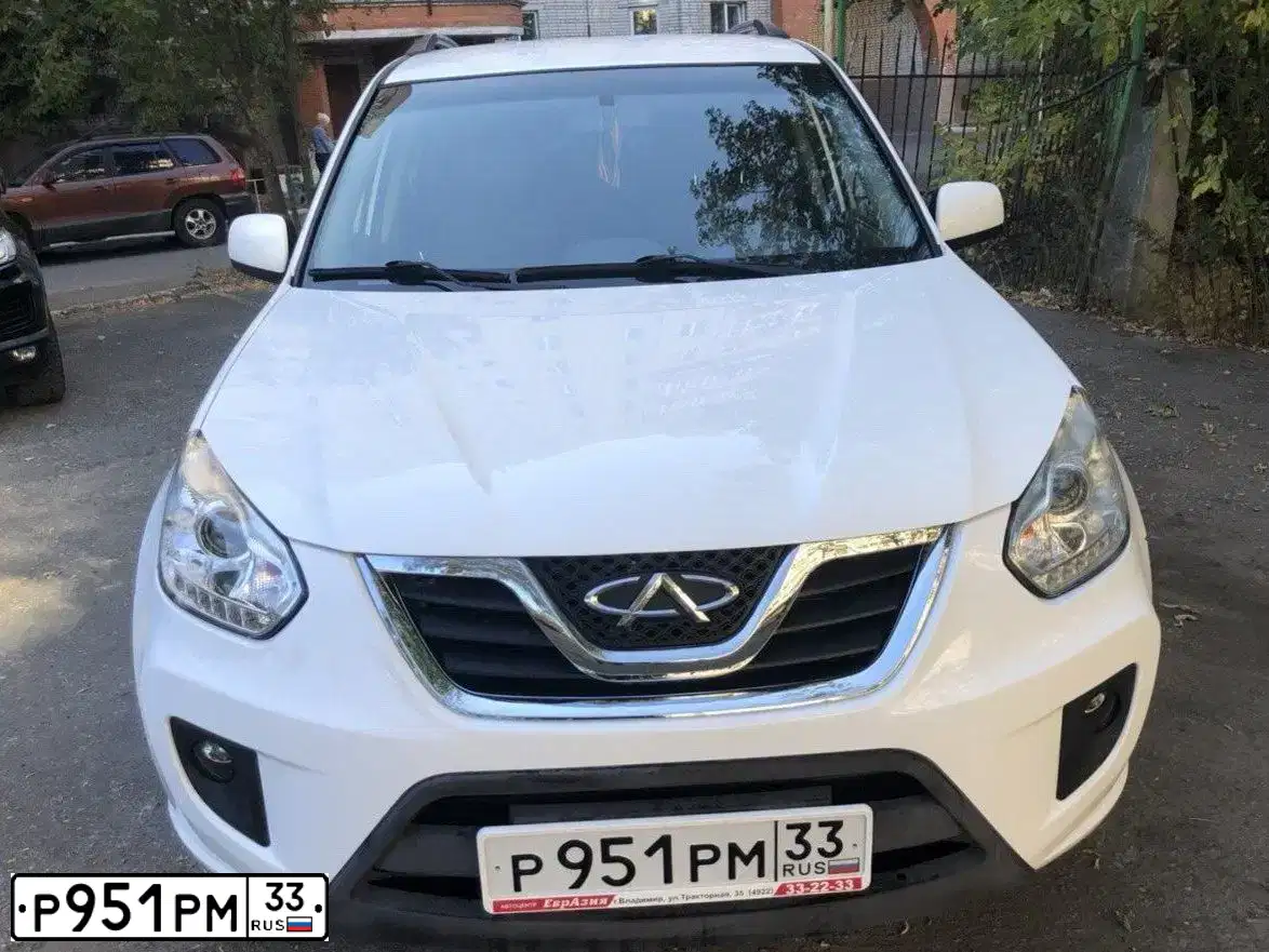 Фото автомобиля CHERY TIGGO, 2013 — госномер К394АТ156. Цвет: Белый