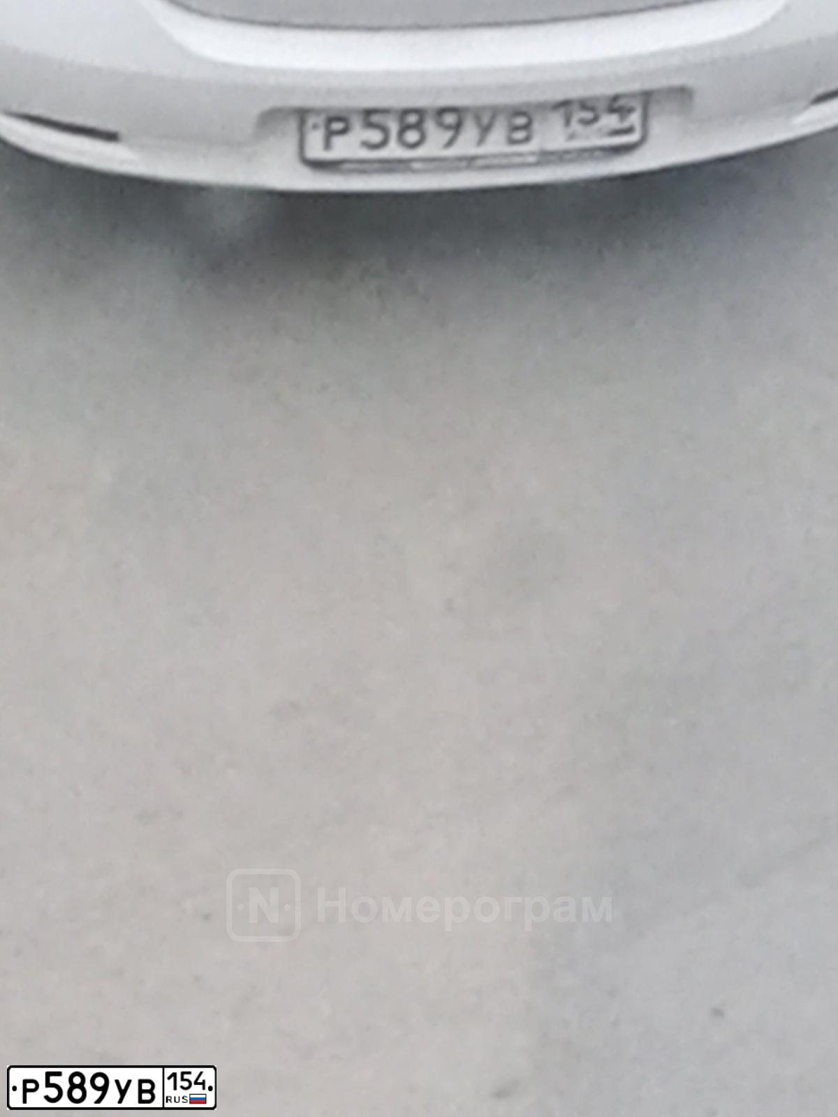 Фото автомобиля RENAULT LOGAN, 2018 — госномер Р589УВ154. Цвет: БЕЛЫЙ