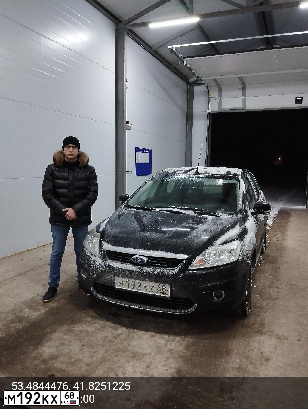 Фото автомобиля FORD FOCUS, 2008 — госномер М192КХ68. Цвет: ЧЕРНЫЙ