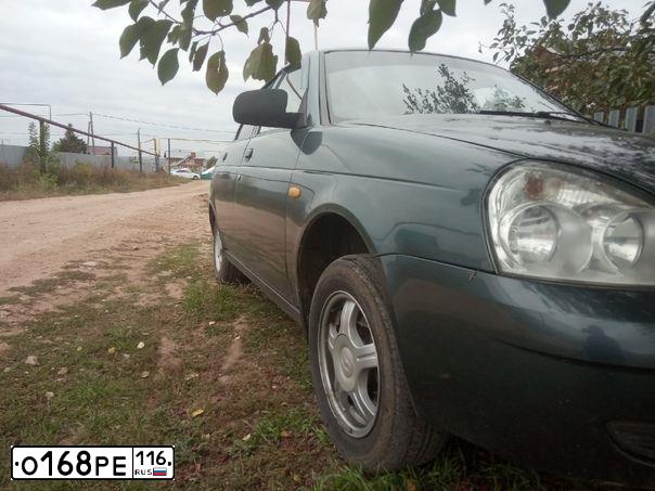 Фото автомобиля LADA 2170 PRIORA, 2008 — госномер О168РЕ116. Цвет: СЕРО-СИНЕ-ЗЕЛЕНЫЙ
