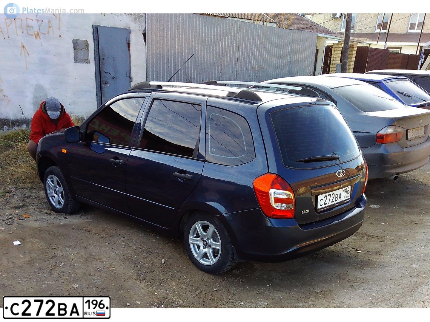 Фото автомобиля LADA 2194 KALINA, 2013 — госномер Н099ТН196. Цвет: СЕРО-СИНИЙ