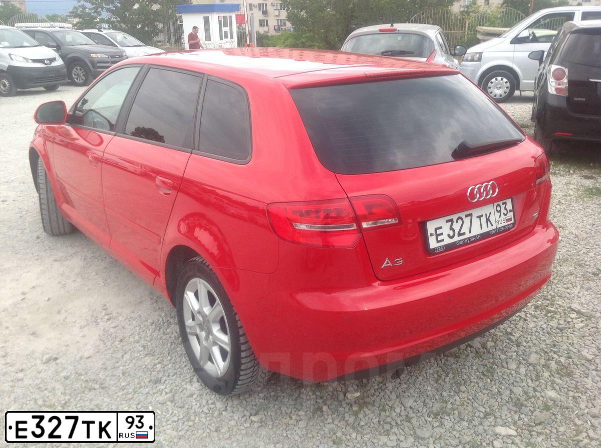 Фото автомобиля AUDI A3, 2010 — госномер Е327ТК93. Цвет: КРАСНЫЙ