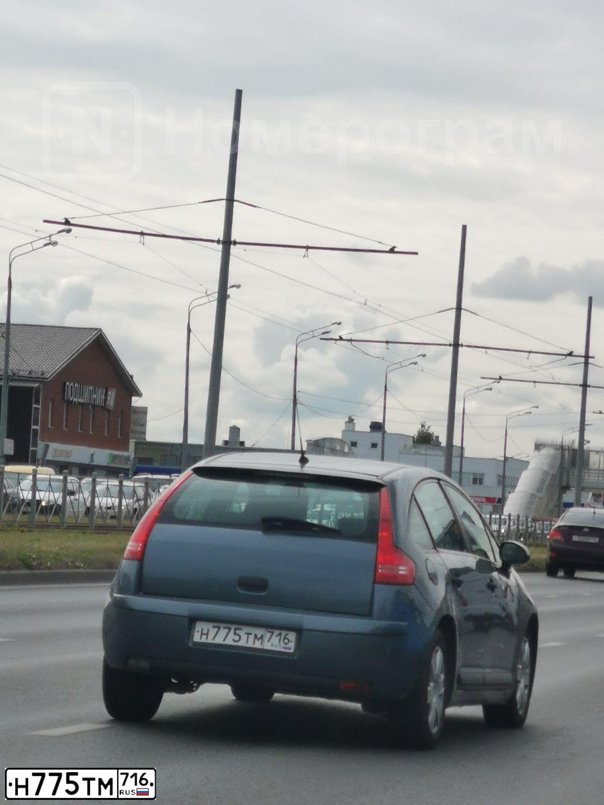 Фото автомобиля CITROEN C4, 2007 — госномер Н775ТМ716. Цвет: Серый