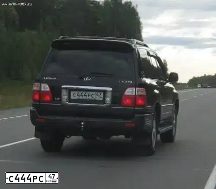 Фото автомобиля MITSUBISHI LANCER, 2008 — госномер С444РС47. Цвет: ЧЕРНЫЙ