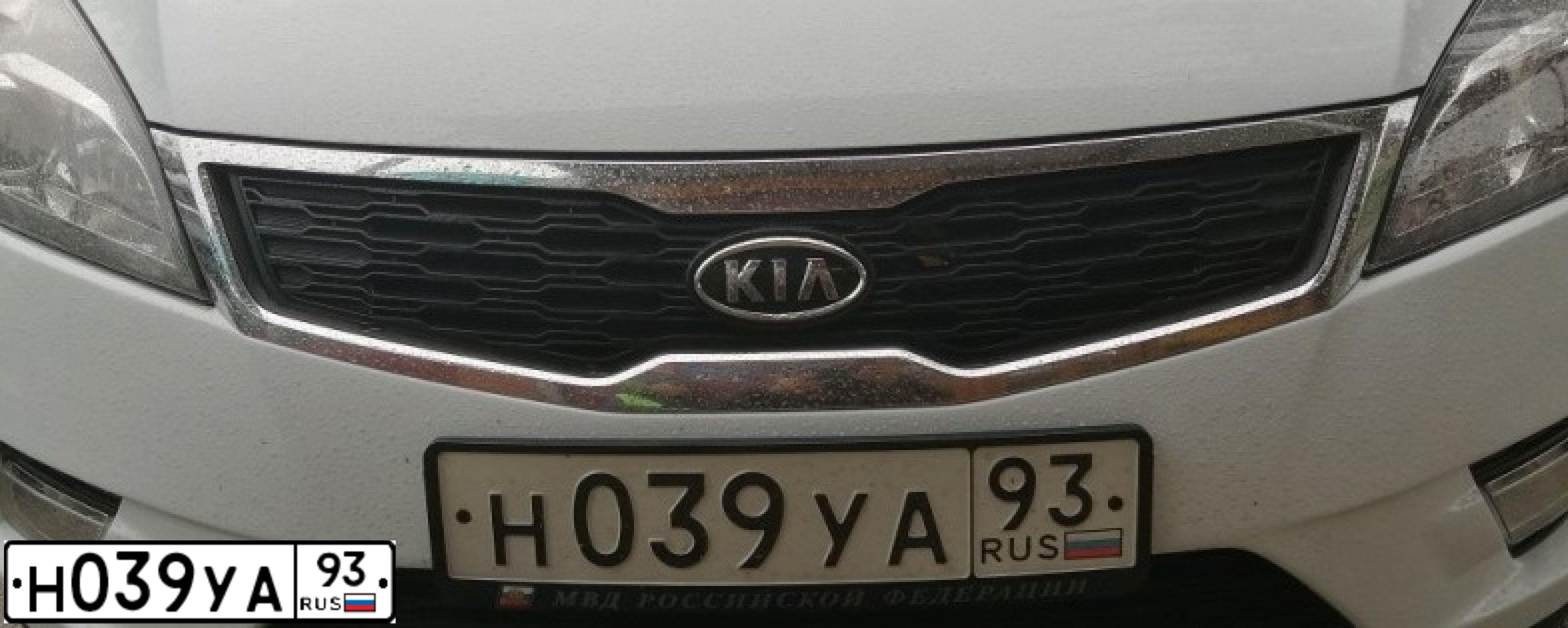 Фото автомобиля KIA CEE'D, 2010 — госномер Н039УА93. Цвет: БЕЛЫЙ