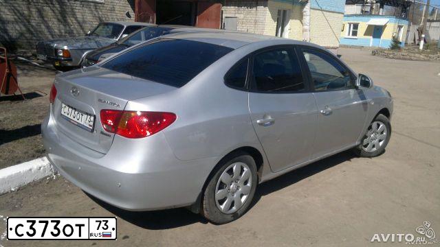 Фото автомобиля HYUNDAI ELANTRA, 2007 — госномер Н054РХ73. Цвет: СЕРЕБРИСТЫЙ