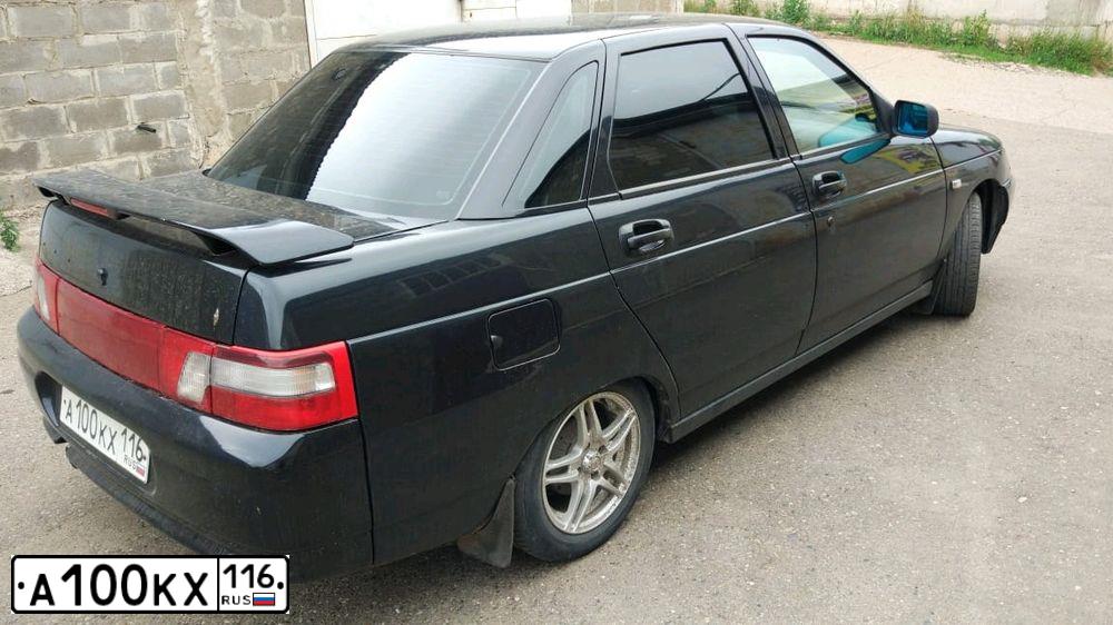 Фото автомобиля LADA 2110 LADA, 2007 — госномер А534СР702. Цвет: Сине-Черный