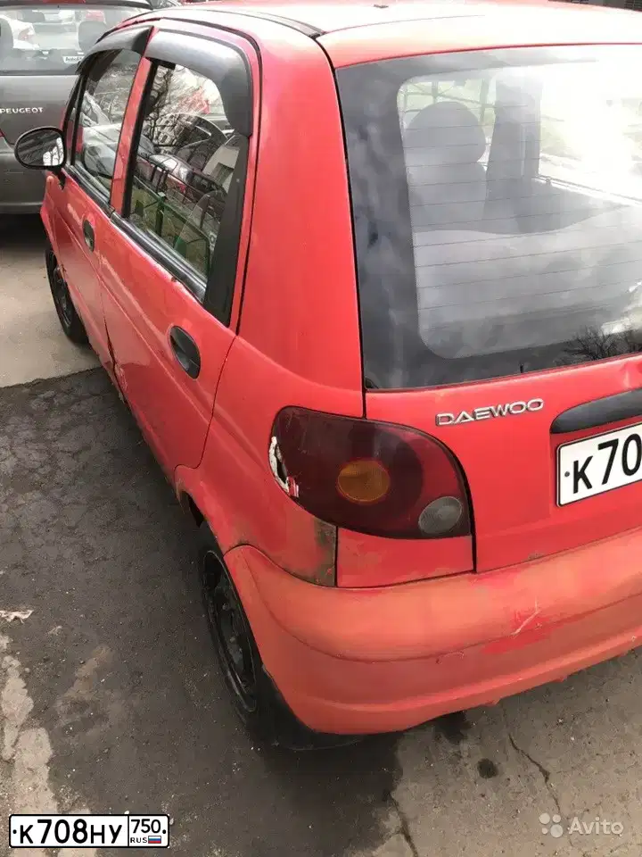 Фото автомобиля DAEWOO MATIZ, 2002 — госномер Н773НХ77. Цвет: КРАСНЫЙ