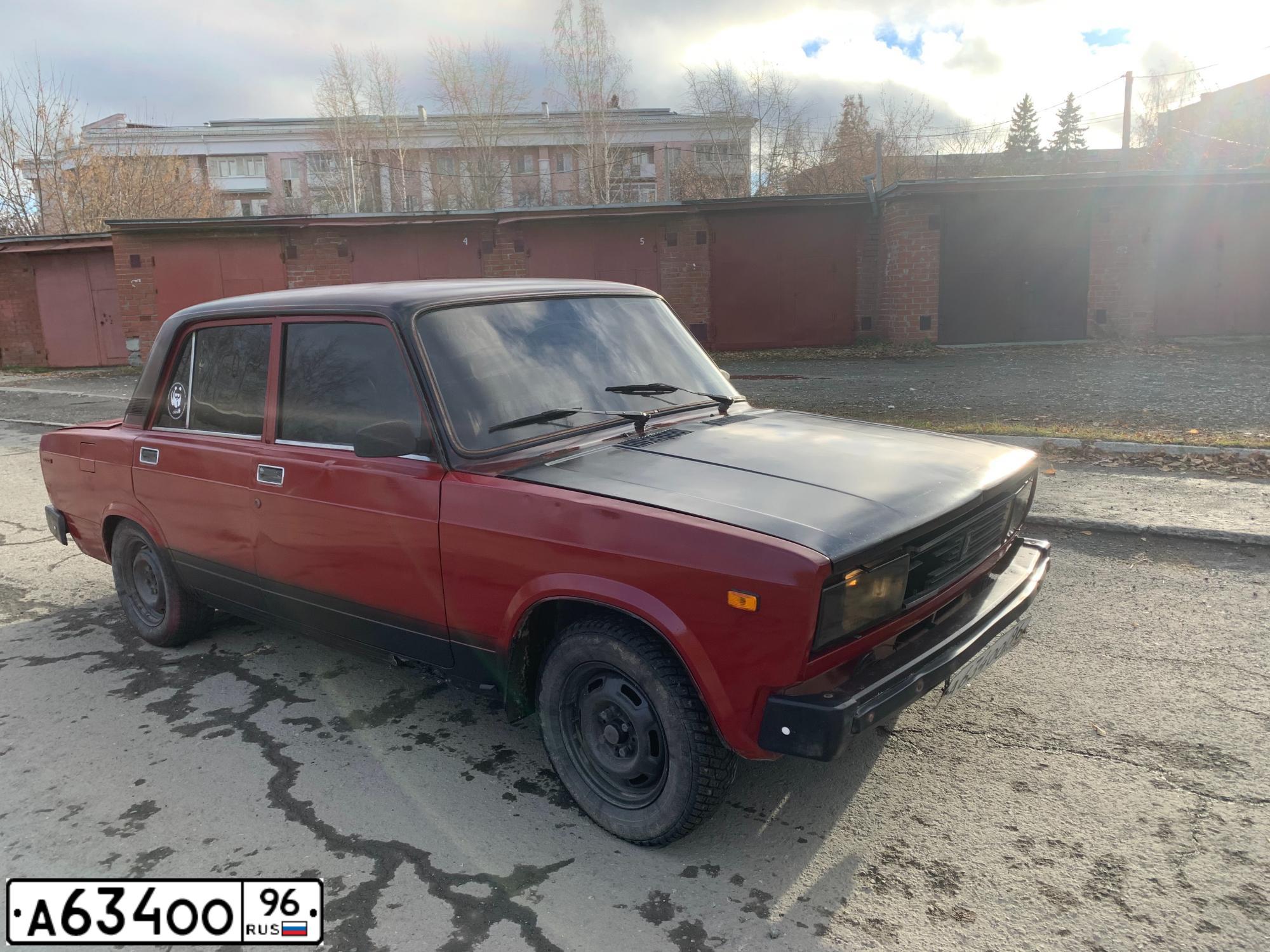 Фото автомобиля LADA 2105, 1997 — госномер А634ОО96. Цвет: ВИШНЕВЫЙ