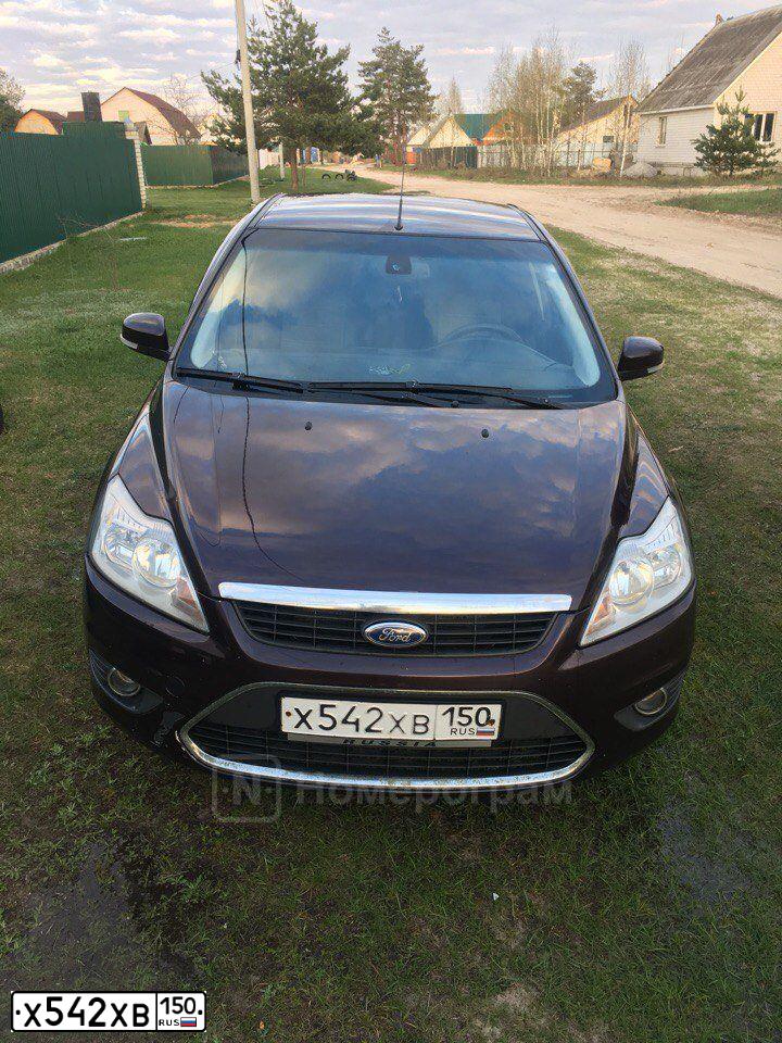 Фото автомобиля FORD FOCUS, 2008 — госномер Н328ХВ32. Цвет: ФИОЛЕТОВЫЙ