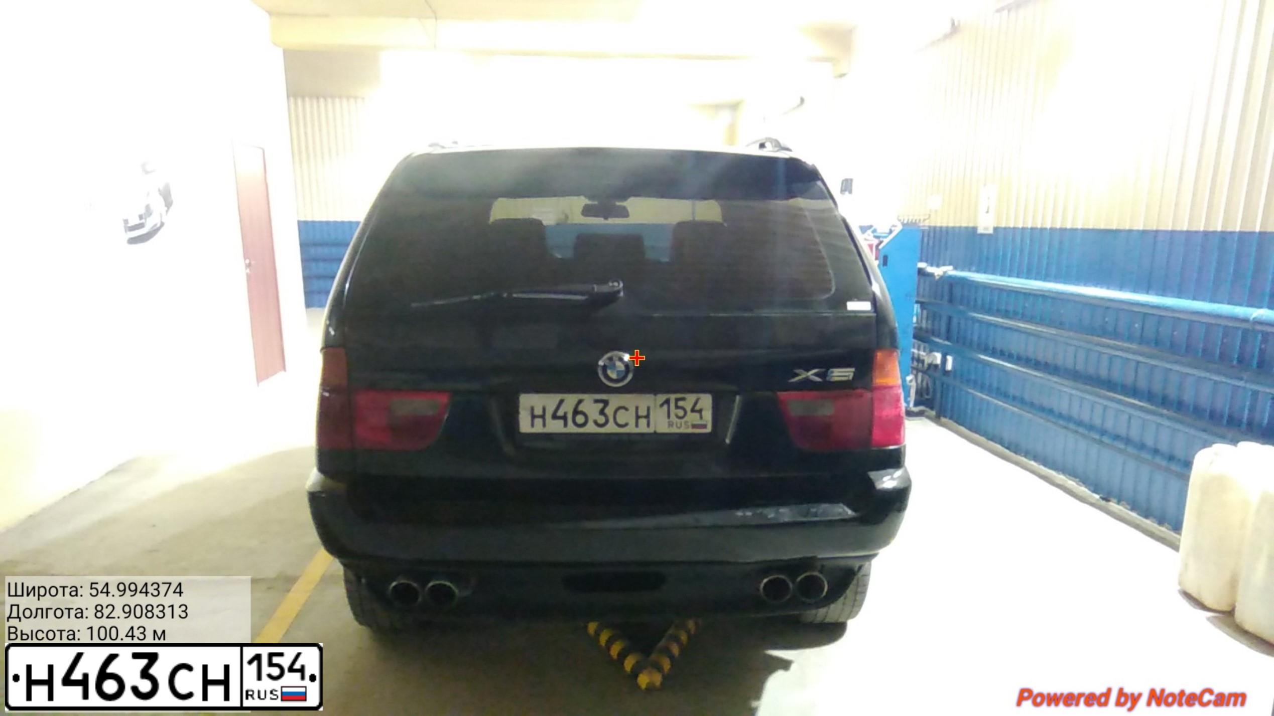 Фото автомобиля BMW X5, 2002 — госномер Н463СН154. Цвет: ЧЕРНЫЙ