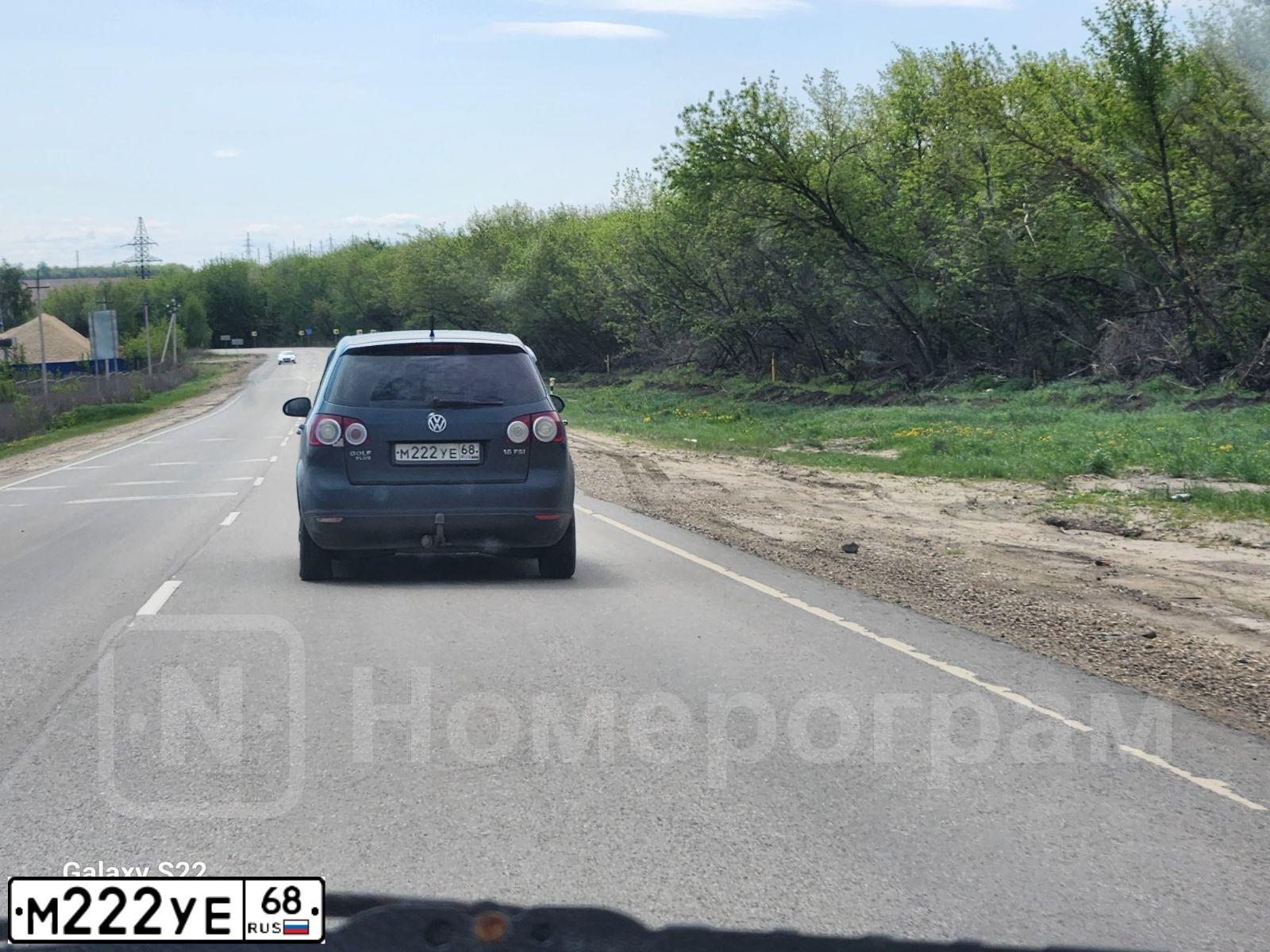 Фото автомобиля VOLKSWAGEN GOLF PLUS, 2007 — госномер М222УЕ68. Цвет: Серо-Синий
