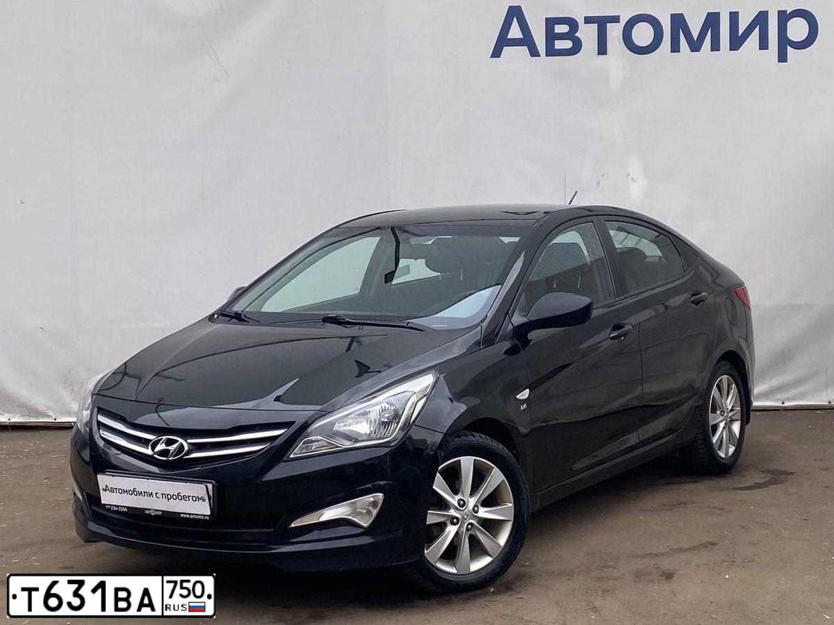Фото автомобиля HYUNDAI SOLARIS, 2015 — госномер Т631ВА750. Цвет: ЧЕРНЫЙ