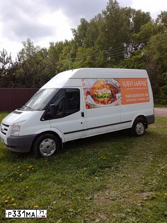 Фото автомобиля FORD TRANSIT, 2010 — госномер Р331МА71. Цвет: Белый