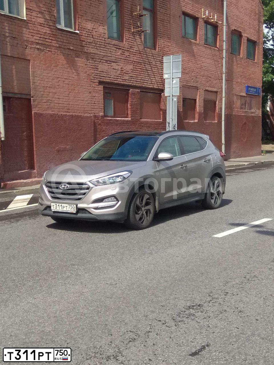 Фото автомобиля HYUNDAI TUCSON, 2018 — госномер Т311РТ750. Цвет: СВЕТЛО-БЕЖЕВЫЙ