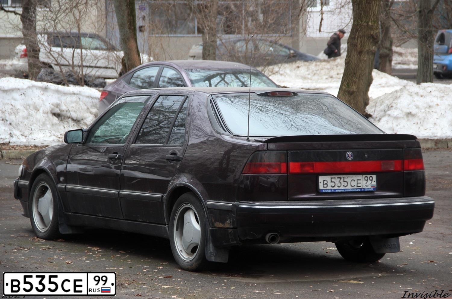 Фото автомобиля SAAB 9000, 1995 — госномер В535СЕ99. Цвет: ВИШНЕВЫЙ