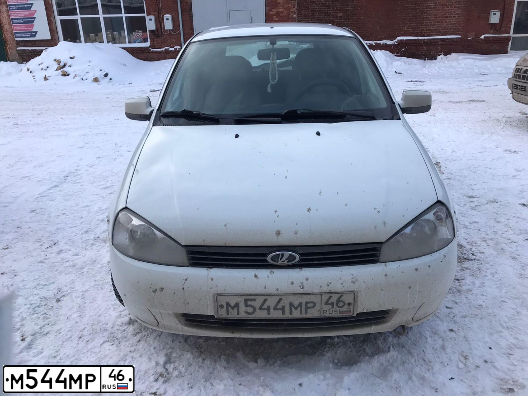 Фото автомобиля LADA 1117 KALINA, 2011 — госномер Р309ЕТ46. Цвет: Белый