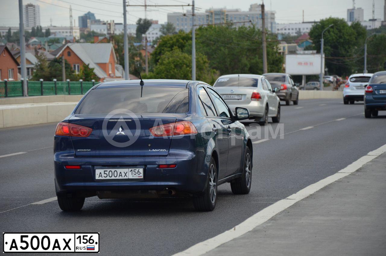 Фото автомобиля MITSUBISHI LANCER, 2008 — госномер В018ВВ163. Цвет: синий
