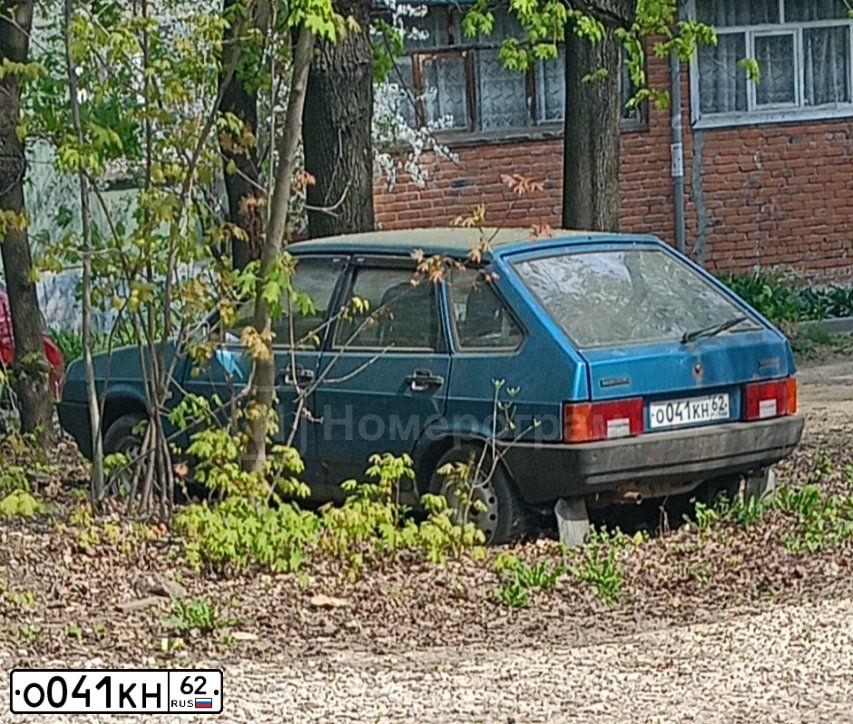Фото автомобиля LADA 2109 SAMARA, 2000 — госномер О041КН62. Цвет: СЕРЕБР.СИНЕ-ЗЕЛЕНЫЙ