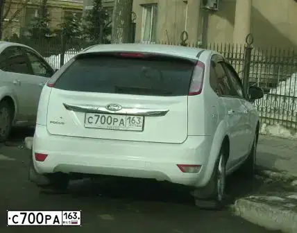 Фото автомобиля FORD FOCUS, 2008 — госномер М985СВ763. Цвет: Белый