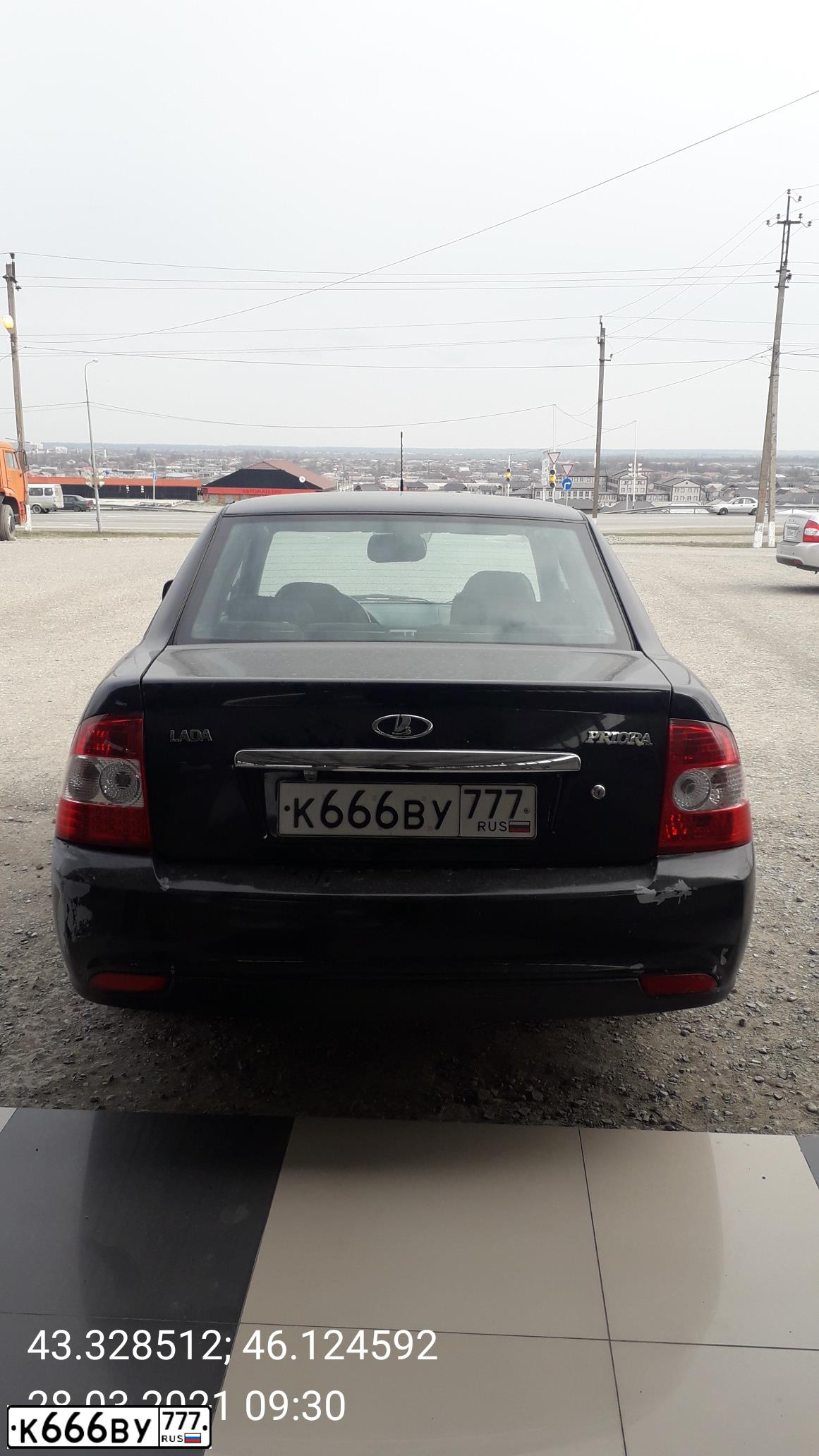 Фото автомобиля LADA 2170 PRIORA, 2013 — госномер К666ВУ777. Цвет: СИНЕ-ЧЕРНЫЙ