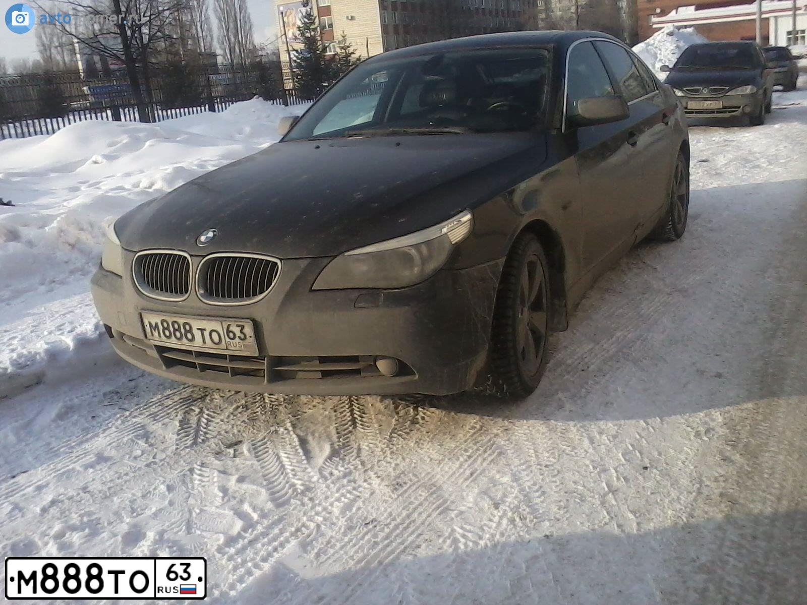 Фото автомобиля BMW SERIE 5, 2005 — госномер М888ТО63. Цвет: ЧЕРНЫЙ